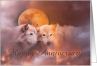 Happy Anniversary to my soul mate wolves and moon -Customizable card