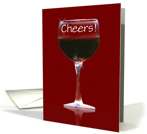 Cheers red wine birthday card Customizable card (1247062)