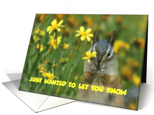 Thinking of you cute chipmunk Customizable card (1247464)