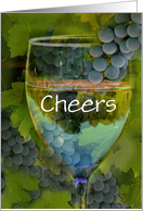 Cheers Happy Mother’s Day Wine and Grapes Card Customizable card