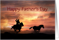 Father’s Day Roping Cowboy Customizeable card