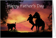 Cowboy happy fathers day card