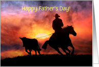 Cowboy happy fathers day card