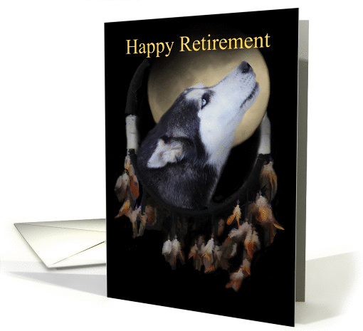 Siberian Husky Dream-catcher Happy Retirement card (1264472)