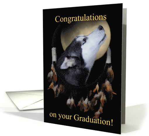 Siberian Husky Dream-catcher Congratulations on your Graduation card