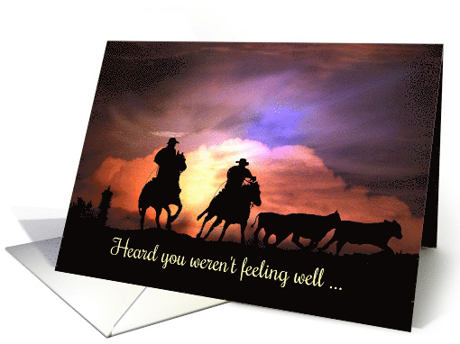 Country Western Cowboys in Southwestern Sunset Roping... (1264794)