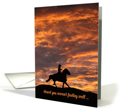 cowboy and sunset get well card (1264812)