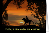 cowboy and sunset get well card