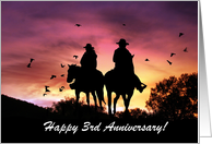 Cowboy and Cowgirl 3rd Anniversary card