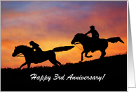 Cowboy and Cowgirl 3rd Anniversary card