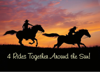 4th Anniversary Cute and Fun Cowgirl and Cowboy Country Western