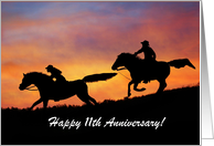 Cowboy and Cowgirl 11th Anniversary card