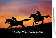 Cowboy and Cowgirl 18th Anniversary card