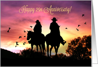 Cowboy and Cowgirl 28th Anniversary card