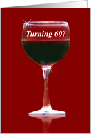 Red Wine 60th Happy Birthday card