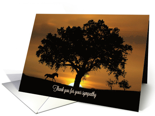 Thank You for your Sympathy, Country Horse and Oak Tree,... (1275600)