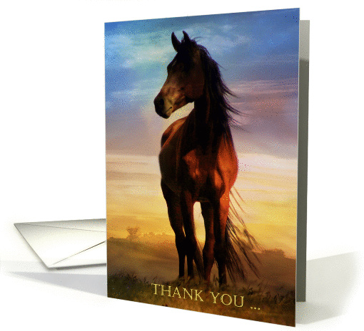 Horse thank you card (1276108)