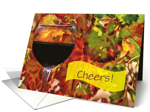 Thanksgiving Wine Cheers Customizable card (1312244)