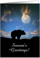 Season’s Greetings Bear and Moon Customizable card