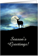 Season’s Greetings Elk and Moon Customize card
