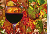 Thanksgiving Fall Wine and Vineyard Card