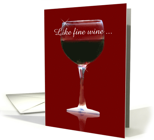 Thank you appreciation red wine card (1314730)