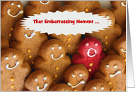 Embarrassed Belated Cute Cookies Birthday card