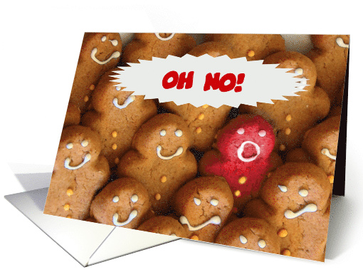 Oh no ... Belated Cute Cookies Birthday card (1340498)