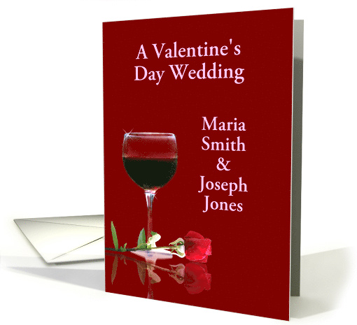 Wedding on Valentine's Day Card Customizeable with Names... (1348072)