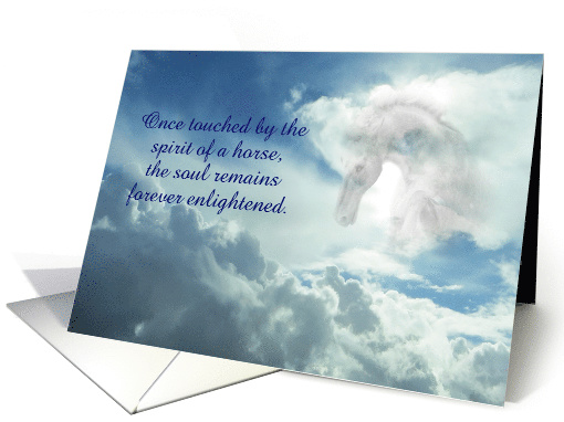Equine Horse Sympathy Horse in the Clouds Customizeable card (1349084)