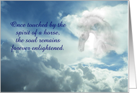 Equine Horse Sympathy Horse in the Clouds Customizeable card