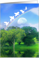 Rainbow Pet Loss Spiritual Poem Pets in Heaven card