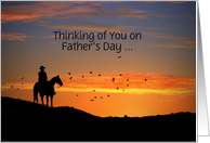 Thinking of you at Father’s Day Cowboy from across the miles customiza card