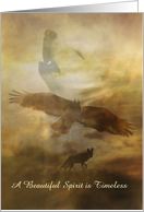 Wolf, Hawk and Coyote General Pet Sympathy card