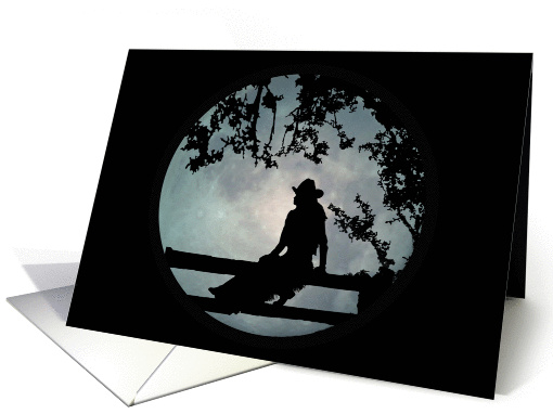 Missing You Cowgirl in the Moonlight card (1386998)