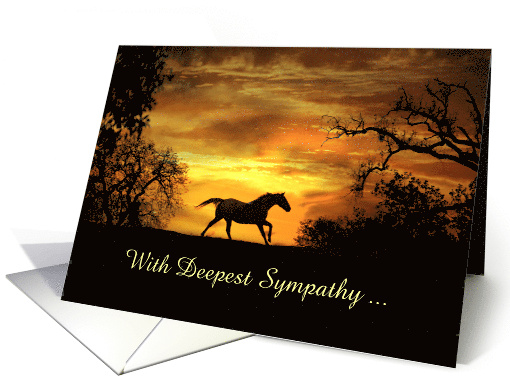 Horse Deepest Sympathy Customizable card (1390322)