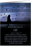 Celtic Zodiac Sign of the Cat January 21st through February 17th card