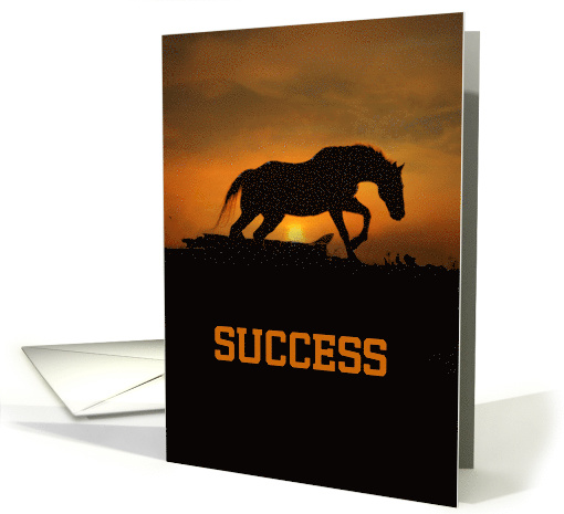 Horse Hang in There Success Encouragement card (1406950)