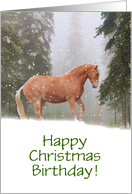 Happy Christmas Birthday Horse Customizable card