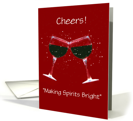 Wine Happy Holidays Spirits Bright Customize card (1412794)