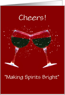 Wine Happy Holidays Spirits Bright Customize card