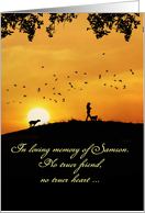 Dog Sympathy Memorial Customizeable card