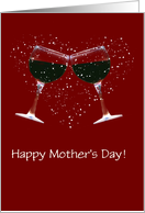 Customizable Happy Mother’s Day Wine Toast and Heart card