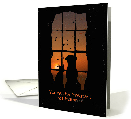 Happy Mother's Day from Dog and Cat Cute Customizable card (1429310)