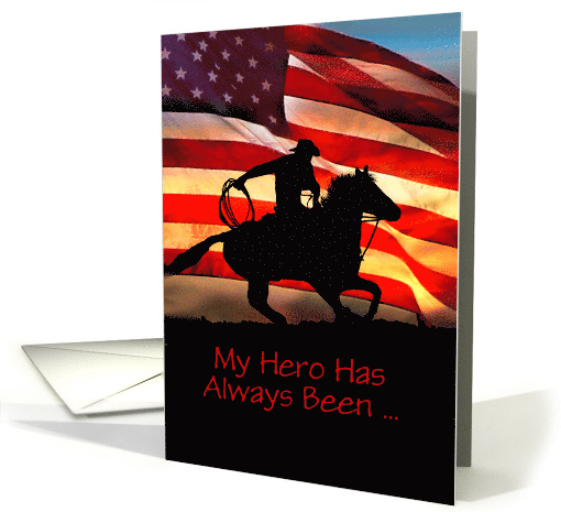 American Cowboy Father's Day Card Customizable card (1429502)