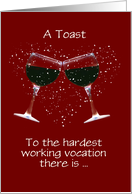 A Toast Happy Mother’s Day Wine Themed Customizable Card