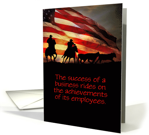 Employee Thank You for Being Part of the Team American Cowboys card