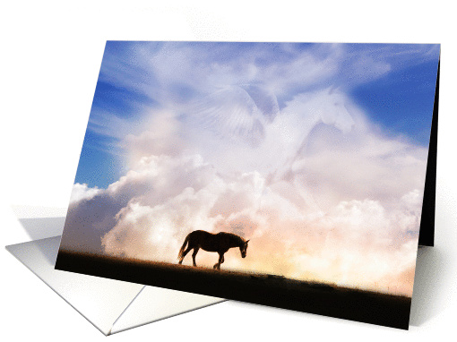 Encouragement to Follow Your Dreams Horse and Pegasus card (1431688)