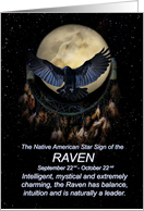 The Native American Zodiac Sign of the Raven (Libra) card