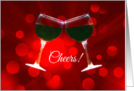 Wine Country Cheers Happy New Year! card